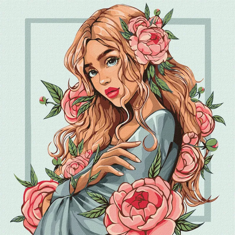 Painting by numbers - Spring flower ©lien_illustration