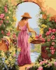 Картина за номерами - Дівчина з квітами ©art_selena_ua
