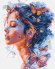 Картина по номерам - Девушка и бабочки ©art_selena_ua