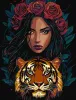 Картина за номерами - Хижацький погляд з фарбами металік extra ©art_selena_ua