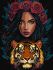 Painting by numbers - A predatory look with extra metallic paints ©art_selena_ua