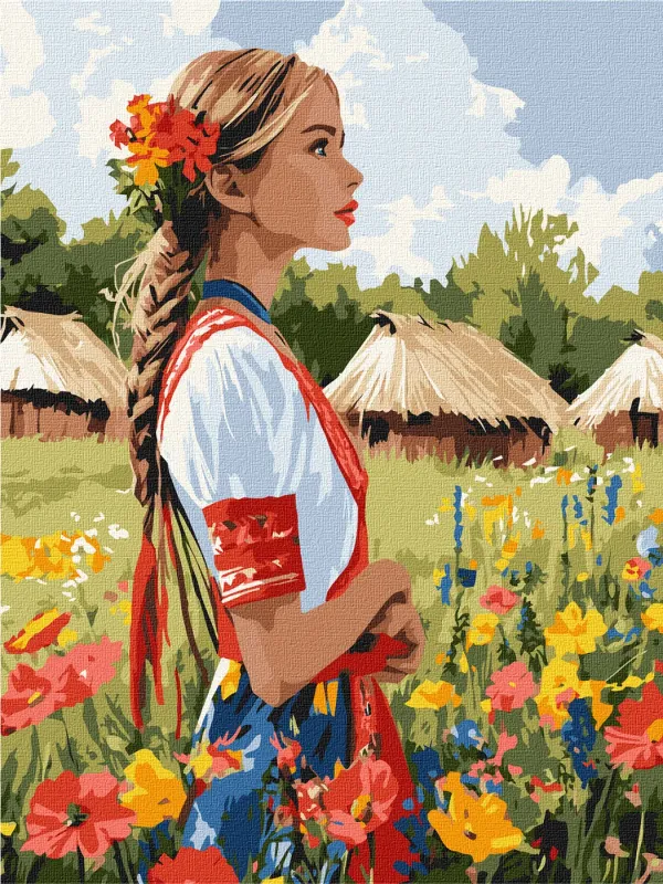 Картина по номерам - Красивая украинка ©art_selena_ua