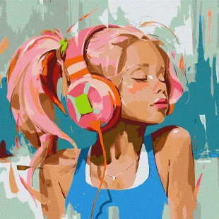 Painting by numbers - Pink Summer beats ©Mariia Kotiuzhynska