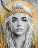 Картина за номерами - Колоски у волоссі з фарбами металік extra ©art_selena_ua