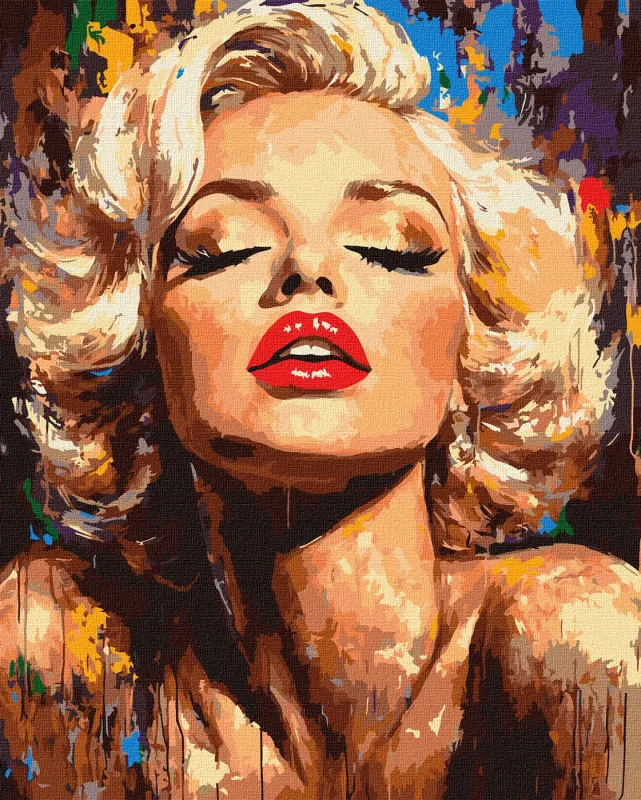 Картина по номерам - Яркая Монро ©art_selena_ua