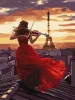 Painting by numbers - Playing the violin ©art_selena_ua
