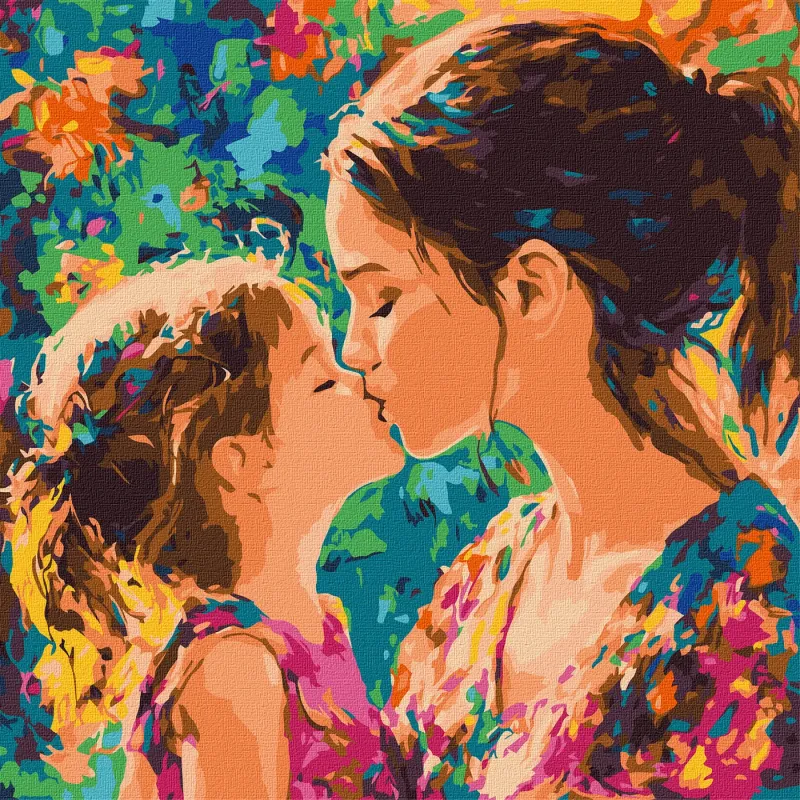 Картина за номерами - Материнський поцілунок ©art_selena_ua