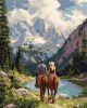 Картина по номерам - Пара всадников в горах ©art_selena_ua