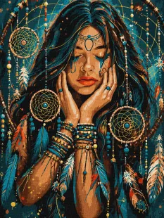 Картина за номерами - Таинственная сила з фарбами металік ©art_selena_ua