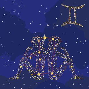 Painting by numbers - Star Sign Twins with Metallic Paint 