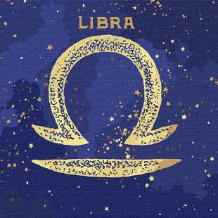 Painting by numbers - Zodiac sign Libra with Metallic Paint 