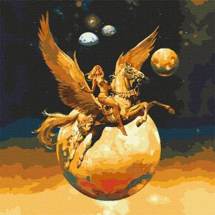 Painting by numbers - The outer space conqueress with metallic paints 