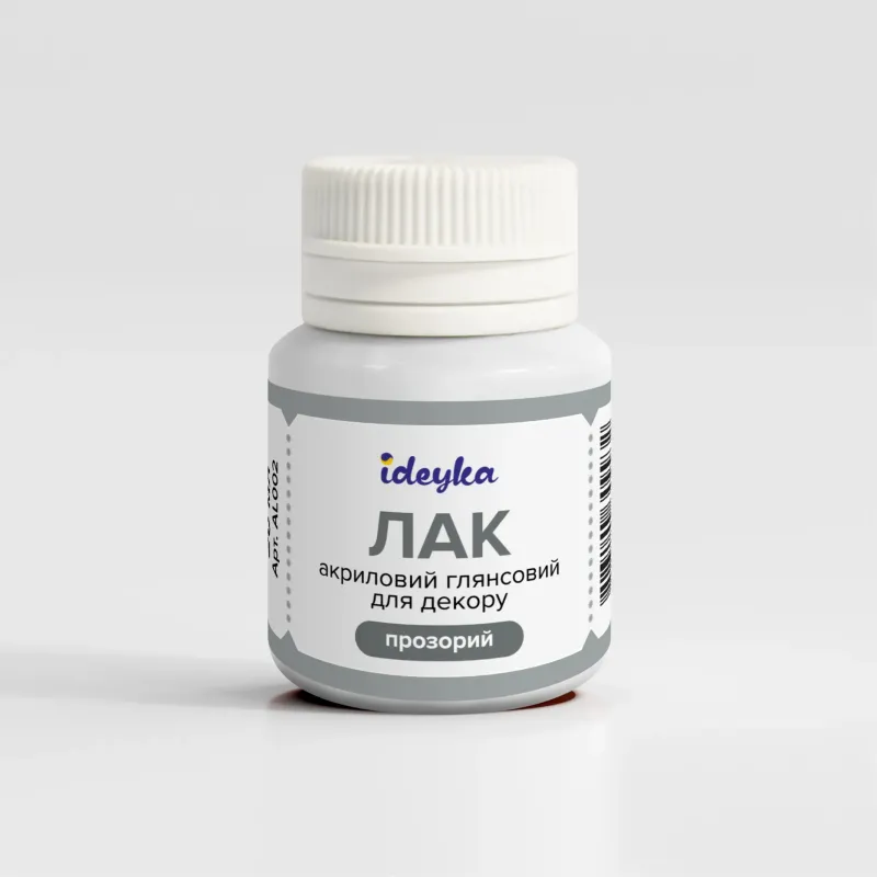 Лак акриловий глянсовий для декору (прозорий)