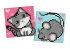 Diamond mosaic on a sticker - Grey friends, set of 2 pcs