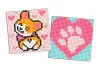 Diamond mosaic on a sticker - Corgi, set of 2 pcs