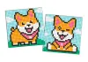 Diamond mosaic on a magnet - Playful dogs, set of 2 pcs