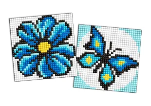 Diamond mosaic on a magnet - Blue colour, set of 2 pcs