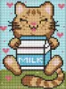 Diamond mosaic without frame - Adorable kitty ©Mariia Davydova