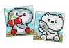 Diamond mosaic on a magnet - Penguin and bear cub, set of 2 pcs