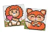 Diamond mosaic on a magnet - The red animals, set of 2 pcs