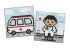 Diamond mosaic on a sticker - Professions. Doctor, set of 2 pcs