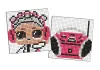 Diamond mosaic on a magnet - LOL and pink boombox, set of 2 pcs