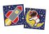 Diamond mosaic on a sticker - Professions. Astronaut, set of 2 pcs