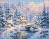 Алмазна мозаїка - Зимовий затишок серед гір ©art_selena_ua