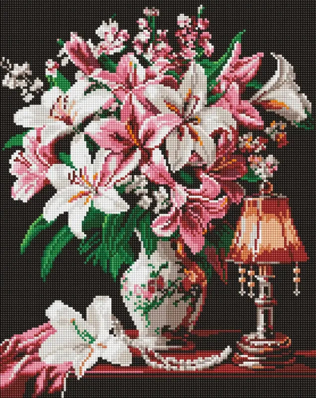 Diamond mosaic - Sophisticated lilies ©sophiia_іllustrations