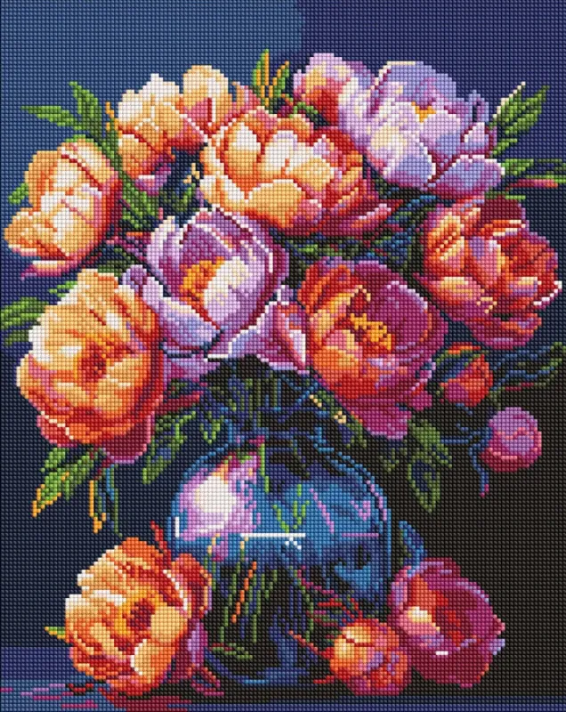 Алмазная мозаика - Букет пионов ©art_selena_ua