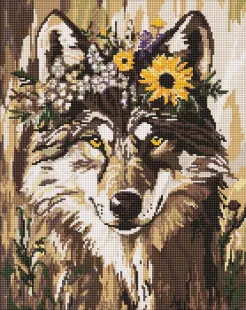 Алмазна мозаїка - Гарна вовчиця ©art_selena_ua