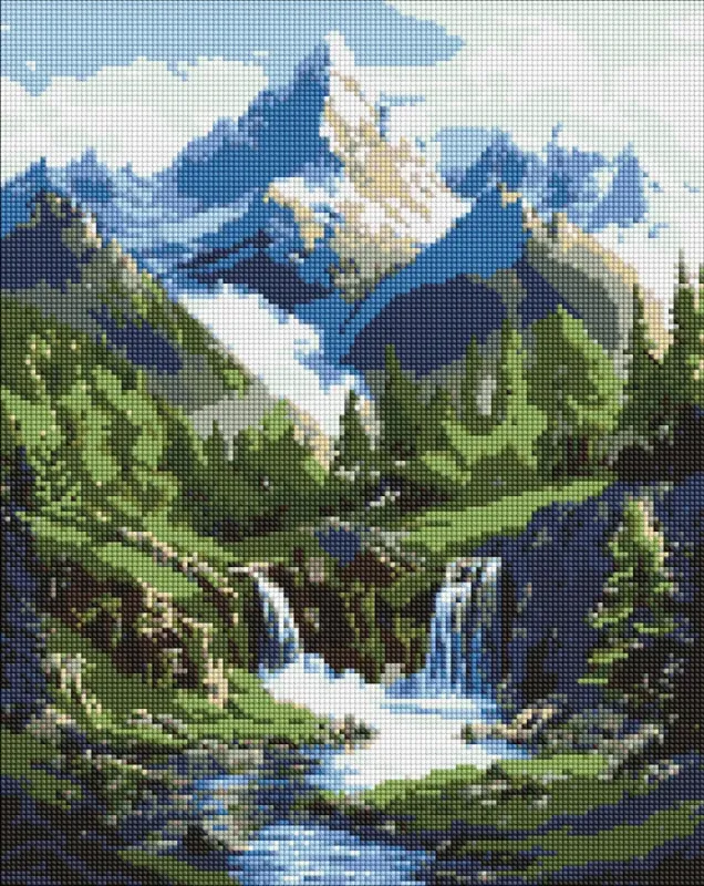 Алмазная мозаика - Виды гор ©art_selena_ua