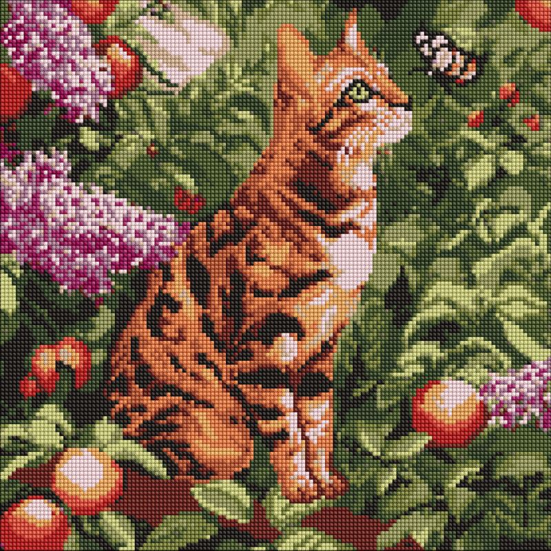 Алмазная мозаика - Бенгальский кот ©art_selena_ua