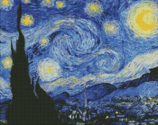 Алмазна мозаїка без підрамника - Зоряна ніч ©Вінсент ван Гог