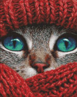 Алмазная мозаика - Укутанный кот ©art_selena_ua