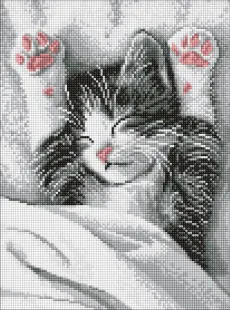 Алмазна мозаїка - Муркотливий ранок ©art_selena_ua