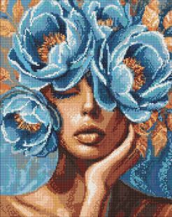 Алмазная мозаика - Взгляд голубых цветов ©art_selena_ua