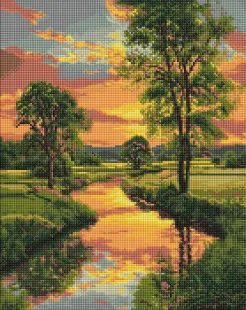 Алмазна мозаїка - Річка за містом ©art_selena_ua
