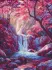 Diamond mosaic - Waterfall in pink tones ©art_selena_ua