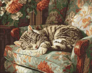 Алмазна мозаїка - Муркотливі сни ©art_selena_ua