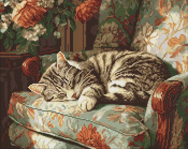 Алмазная мозаика - Мурлыкающие сны ©art_selena_ua