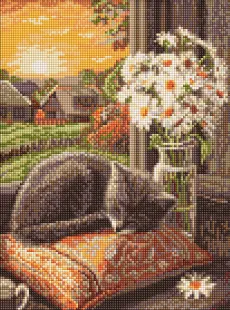 Алмазна мозаїка - Котячий сон ©art_selena_ua
