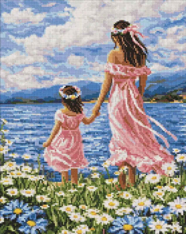 Алмазна мозаїка - Мати і дочка ©art_selena_ua