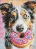 Diamond mosaic - Dog and donut ©art_selena_ua