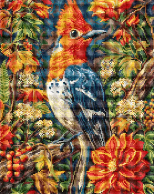Алмазна мозаїка - Яскрава лісова пташка ©art_selena_ua