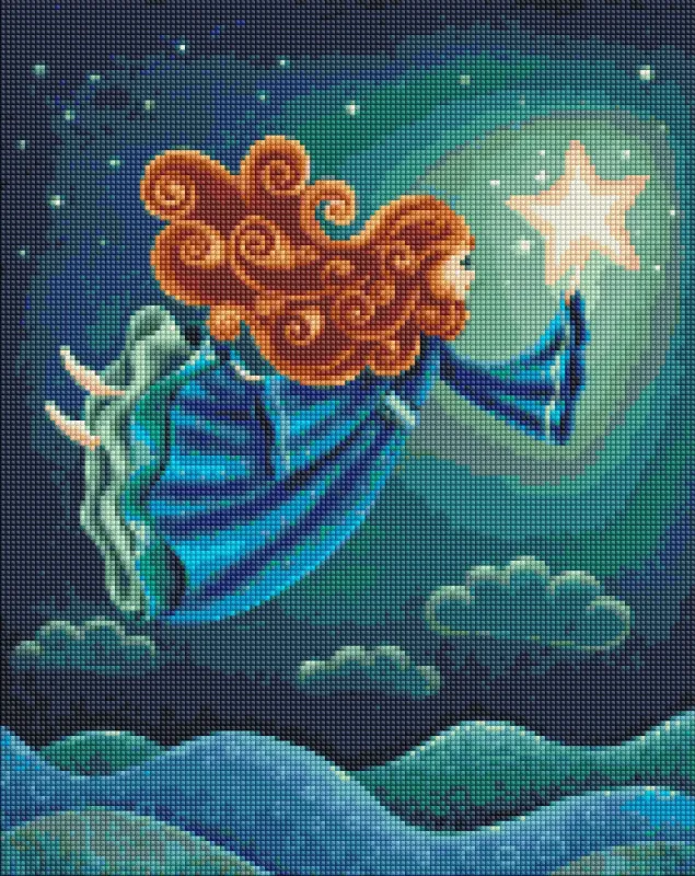 Алмазна мозаїка - Зоряний янгол ©Elena Schweitzer
