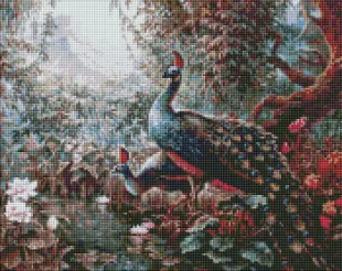 Алмазна мозаїка - Казкові пави ©Сергій Лобач