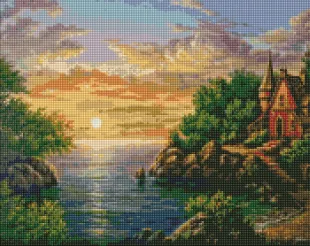 Алмазна мозаїка - Захід сонця ©Сергій Лобач