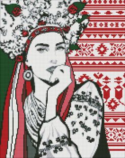 Алмазная мозаика - Очаровательная украинка ©upillustration