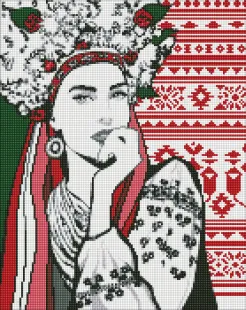 Алмазна мозаїка - Чарівна українка ©upillustration